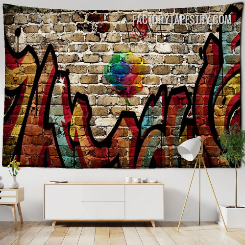 Graffiti Street Art Abstract Hippie Modern Wall Art Tapestry for Living Room Decoration