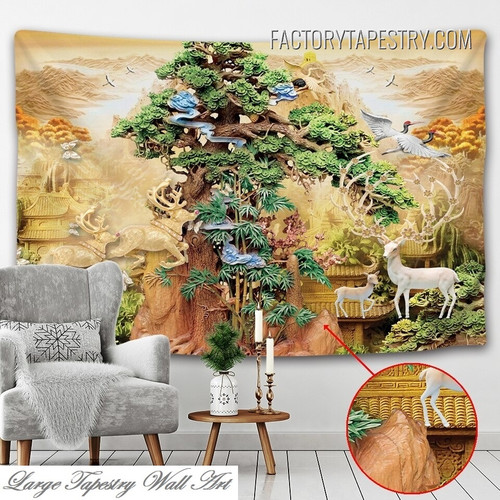 3D Mural Illustration Nature Landscape Modern Wall Hanging Tapestry for Bedroom Decor