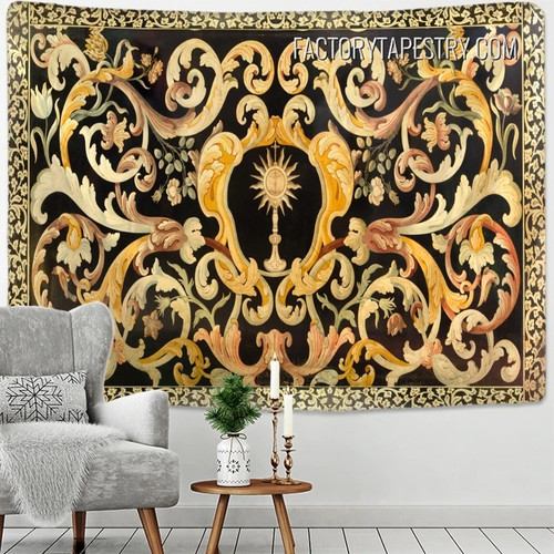 Stone Mosaic Floral Vintage Tapestry Wall Decor for Home Decoration