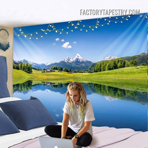 Summer Landscape I Modern Nature Wall Tapestry Art