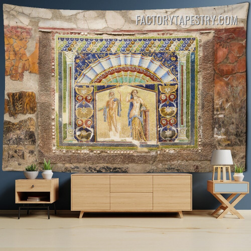 House of the Neptune Mosaic Spiritual Wall Art Tapestry