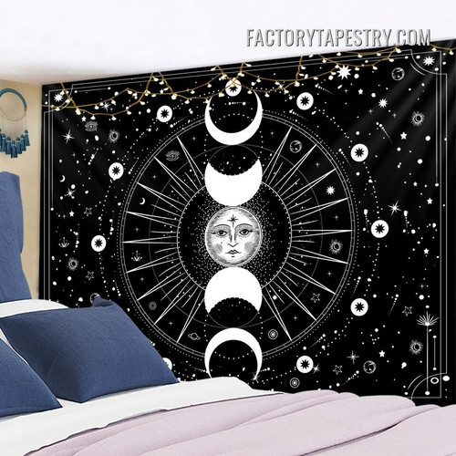 Moon Phases III Zodiac Bohemian Wall Hanging Tapestry