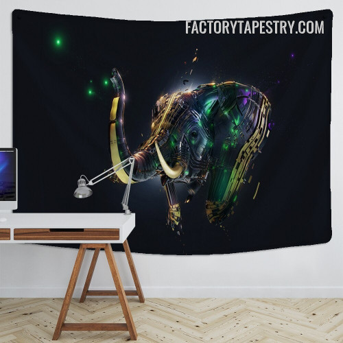 3D Abstract Elephant Animal Modern Wall Hanging Tapestry
