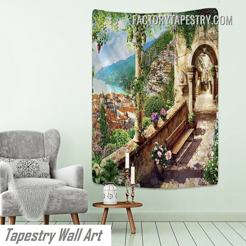 Corridor Scenery Modern Floral Landscape Wall Art Tapestry