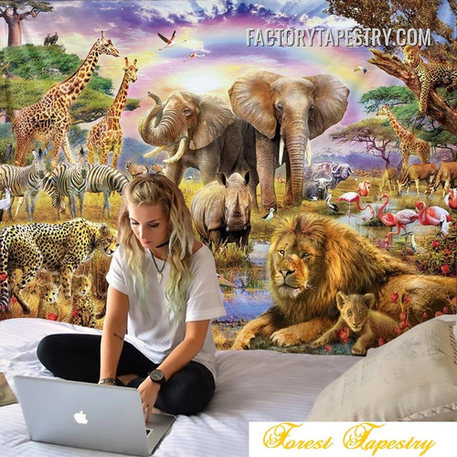 Wildlife Animals Nature Landscape Modern Wall Decor Tapestry