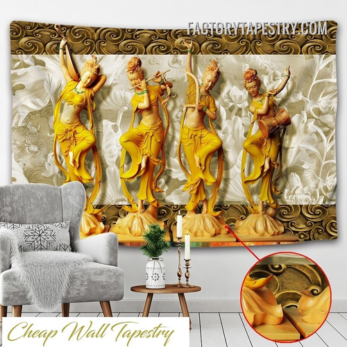 3D Sculptures Spiritual Modern Wall Decor Tapestry