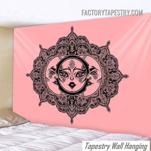 Sun and Moon XI Mandala Spiritual Bohemian Wall Art Tapestry