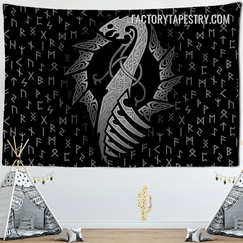 Viking Dragon Boat Tarot Bohemian Wall Art Tapestry