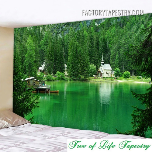 Beautiful Lake Nature Landscape Modern Wall Hanging Tapestry