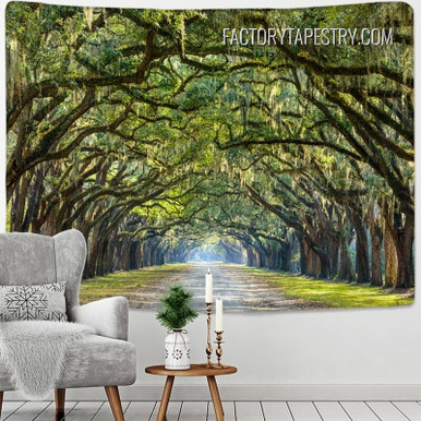 wall26 - Oak Tree in Full Leaf in Summer Standing Alone - Removable Wall  Mural