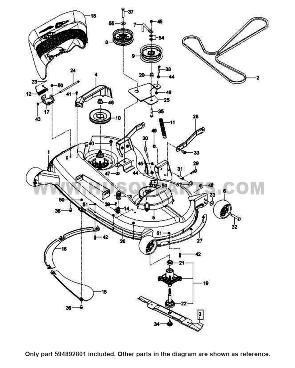 Husqvarna z246 2025 belt replacement