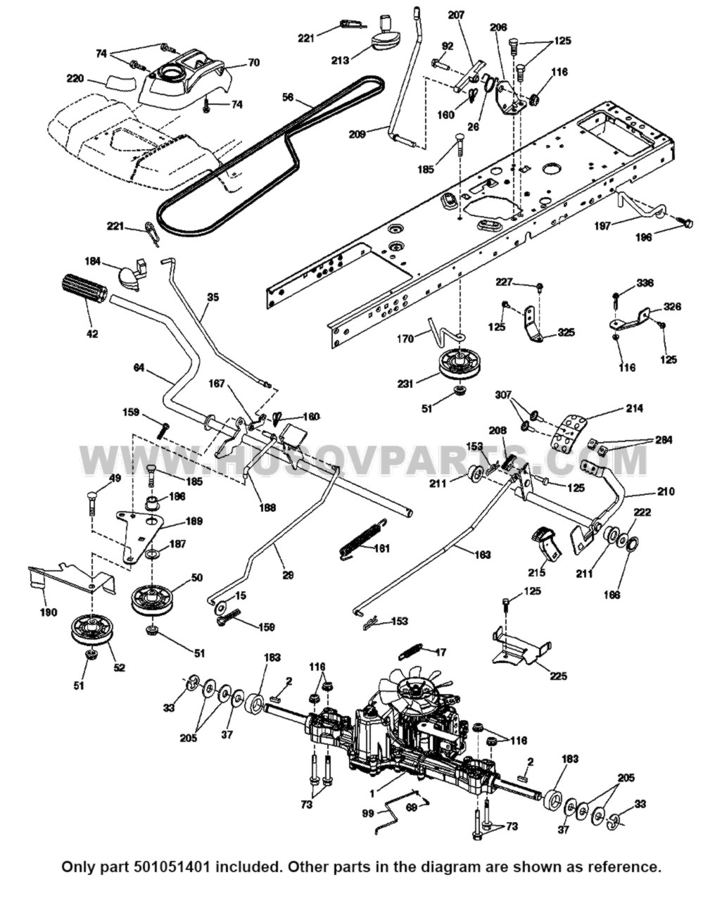 Husqvarna 501051401 YTH22V46 Transmission OEM Husqvarna Parts Online