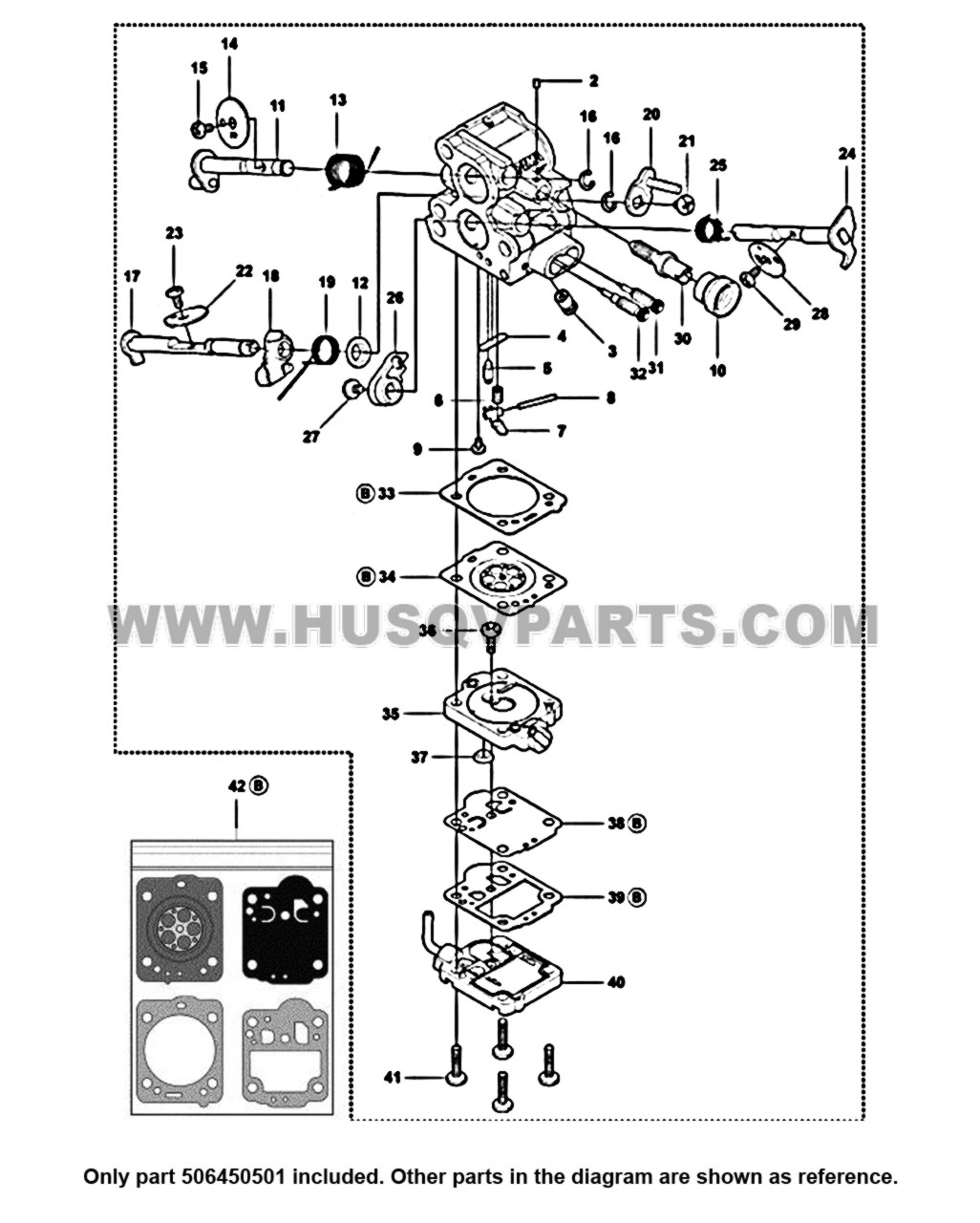 Carburateur Tronçonneuse Husqvarna 435 - 440 Zama C1TEL41 #506450501