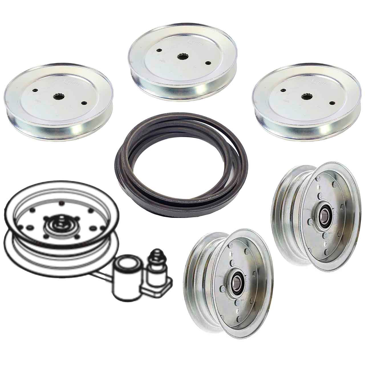 ぴぎち Husqvarna Belt and Pulley Kit for Xcite Z345 Zturn Mower - Genuine