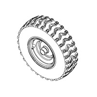 580627701 - Wheel 13x4 Rh Silver K478 Snow - Husqvarna Genuine OEM Part