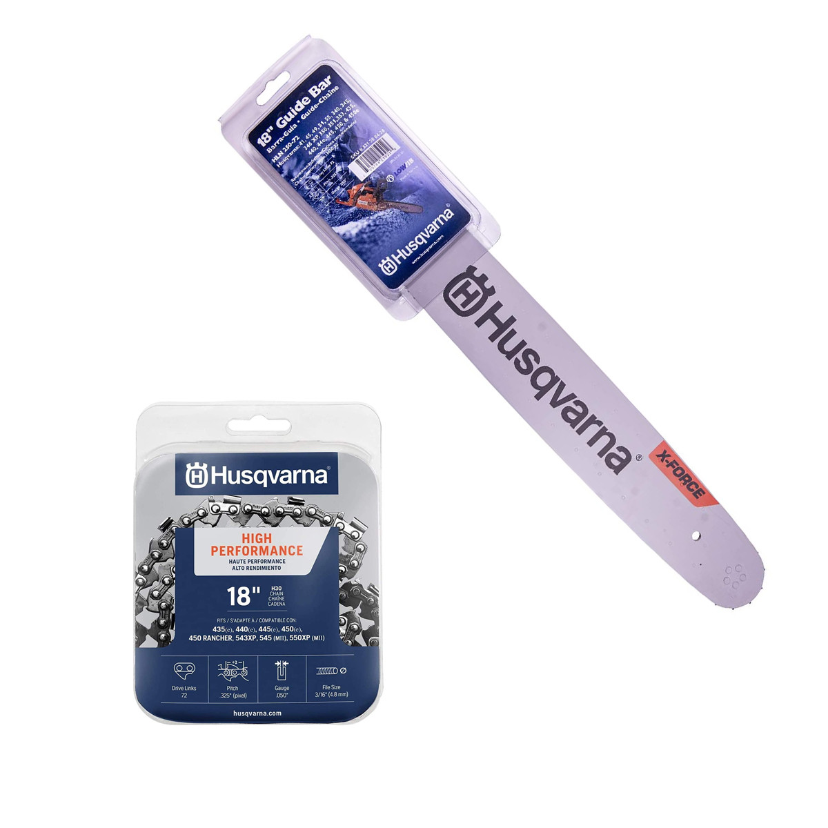 Husqvarna 440 Bar and Chain (18") 531300438 & 531300439 OEM NO LONGER