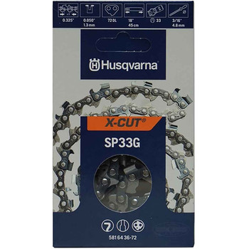 581643672 18 Chain Sp33g 325 050 72dl  - Husqvarna Genuine OEM Part