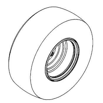 Husqvarna 576588602 Wheel Assy Wide Rz - Genuine Part