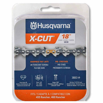 529475068 18 Chain S83G 3/8 050 68Dl Cs Husqvarna Genuine OEM Part