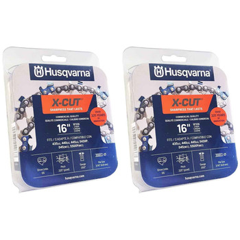 HUSQVARNA Chains - X -CUT SP33G ,16"BAR, 66 DRIVE LINKS, .050"GAUGE, .325" - 2 PACK