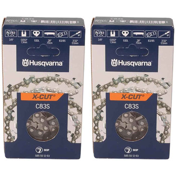 HUSQVARNA Chains - X -CUT C83S ,28"BAR, 93 DRIVE LINKS, .050"GAUGE, 3/8" - 2 PACK