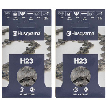 Pack of 2 591095772-PK2 Husqvarna H23 Chain 18