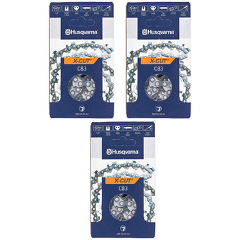 HUSQVARNA Chains - X -CUT C83 ,24"BAR, 84 DRIVE LINKS, .050"GAUGE, 3/8"  - 3 PACK