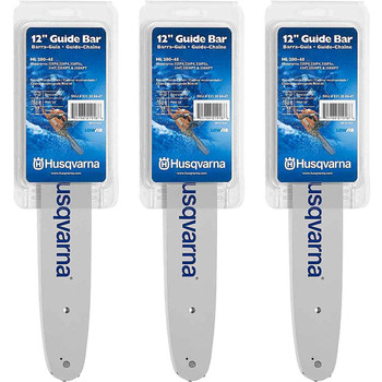 HUSQVARNA Guide Bar  - Laminated ,12"BAR, 45 DRIVE LINKS, .050"GAUGE, 3/8"   - 3 PACK