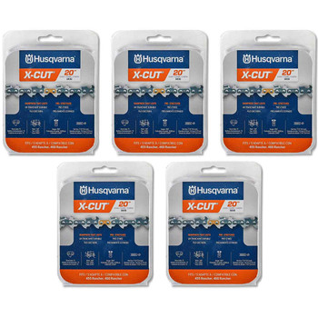 HUSQVARNA Chains - X -CUT S83G ,20"BAR, 72 DRIVE LINKS, .050"GAUGE, 3/8"  - 5 PACK