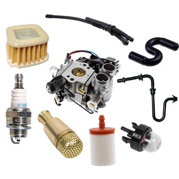 HUSQ 572XP COMPLETE CARBURETOR AIR-OIL-FUEL FILTERS SPARK PLUG FUEL LINES PRIMER BULB KIT OEM