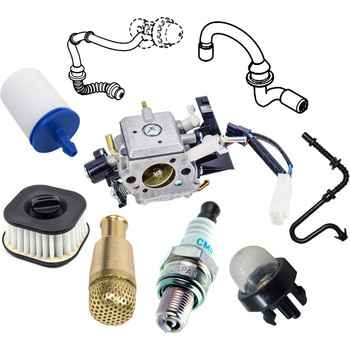 HUSQ 592XP COMPLETE CARBURETOR AIR-OIL-FUEL FILTERS SPARK PLUG FUEL LINES PRIMER BULB KIT OEM