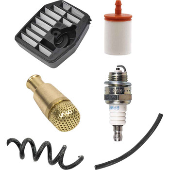 HUSQVARNA 390XP AIR-OIL-FUEL FILTERS SPARK PLUG FUEL LINES PRIMER BULB KIT OEM