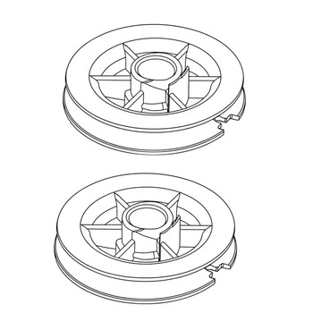 Husqvarna OEM ROPE REEL 598651601 (2 Pack)