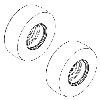 Husqvarna OEM WHEEL ASSY 23X10.50-12 1.375 N 586955403 (2 Pack)