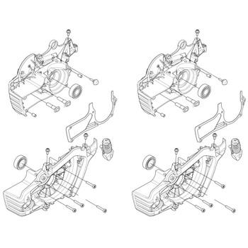 Husqvarna OEM CRANKCASE KIT 90CC ANTIVIB 597960806 (2 Pack)