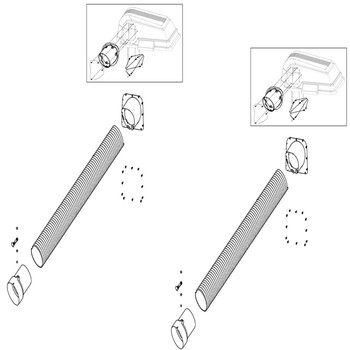 Husqvarna OEM 3 BIN BAGGER UPPER CHUTE KIT 547899001 (2 Pack)