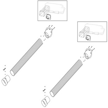 Husqvarna OEM 2 BIN BAGGER UPPER CHUTE KIT 547899002 (2 Pack)