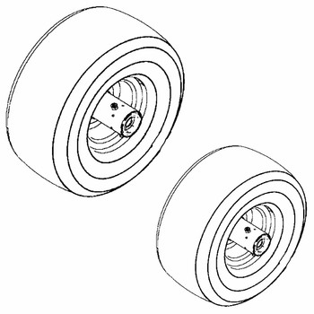 Husqvarna OEM TIRE.13X6.5-6 SILVER X417.SEMI 599156701 (2 Pack)