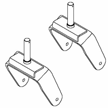 Husqvarna OEM FORK CASTER YOKE WELDMENT SNAP 591046101 (2 Pack)
