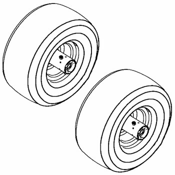 Husqvarna OEM WHEEL ASM, 13 X 6.5-6 GLOSS BL 596658901 (2 Pack)