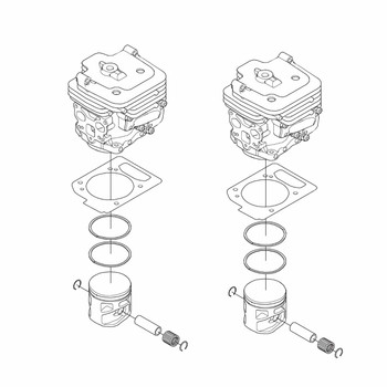 Husqvarna OEM CYLINDER KIT 590BTS/BFS 537637001 (2 Pack)