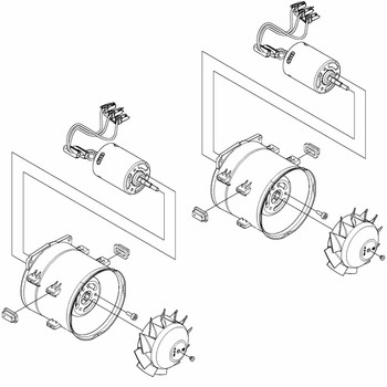 Husqvarna OEM MOTOR KIT FAN SYSTEM 320IB 529996601 (2 Pack)