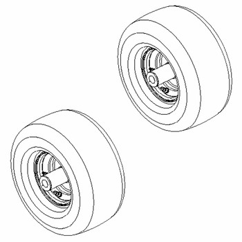 Husqvarna OEM WHEEL ASSEMBLY 11X6-5 (X428) 595910102 (2 Pack)