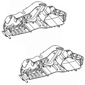 Husqvarna OEM CHASSIS CLUTCH SIDE 594929202 (2 Pack)