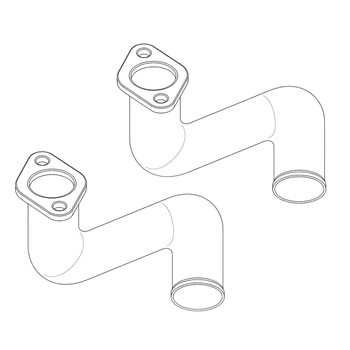 Husqvarna OEM TUBE, EXHAUST, LH. 536940901 (2 Pack)
