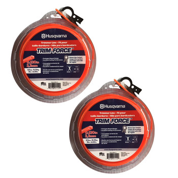Husqvarna OEM HUS .130X76' TRIMFORCE LINE 639006119 (2 Pack)