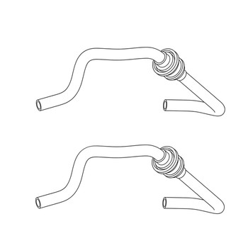 Husqvarna OEM FUEL HOSE ASSEMBLY EPA CARB 590154404 (2 Pack)