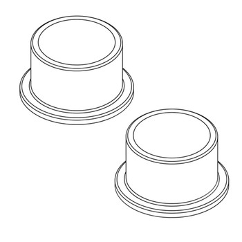 Husqvarna OEM BEARING FLANGED;PLASTIC 1" ID 501603702 (2 Pack)