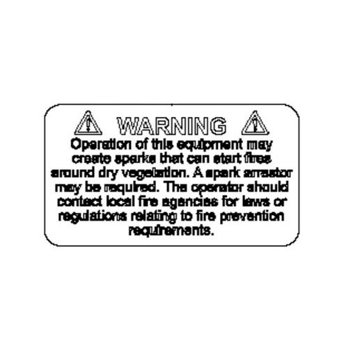 Husqvarna 587243401 - Label Spark Warning