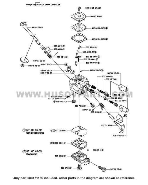 HUSQVARNA 588171156 223L CARBURETOR OEM